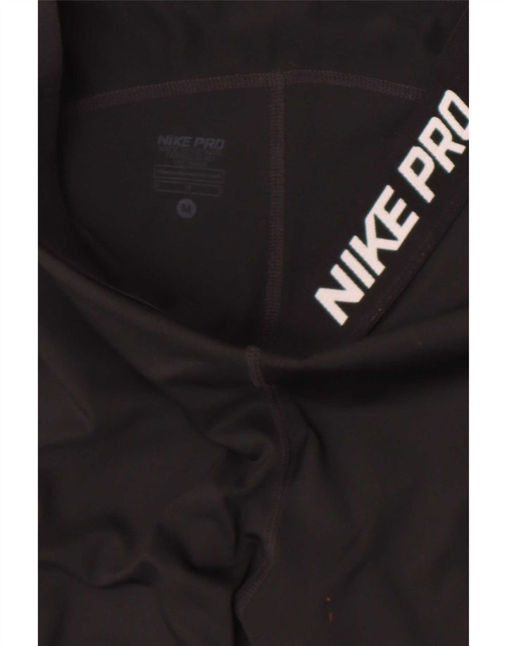 Женские леггинсы-капри с рисунком Nike Dri Fit UK 12, средние, черные