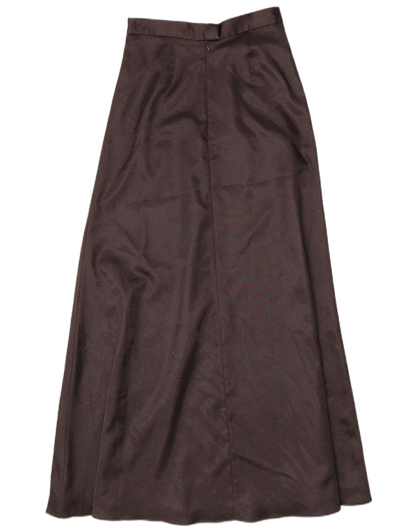 Винтажная женская макси-юбка UK 6 XS W24, черный полиэстер