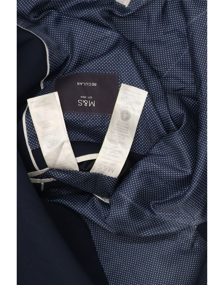 Мужской пиджак стандартного кроя с 2 пуговицами MARKS & SPENCER UK 44 XL темно-синий