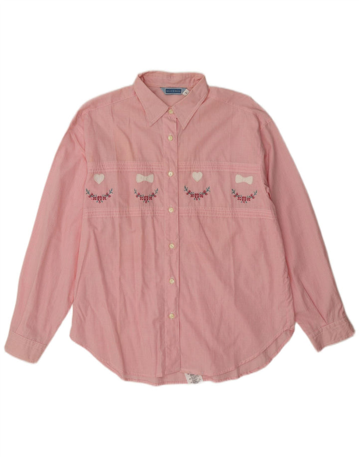 Рубашка оверсайз Belfe & Women IT 44 Medium Pink Gingham