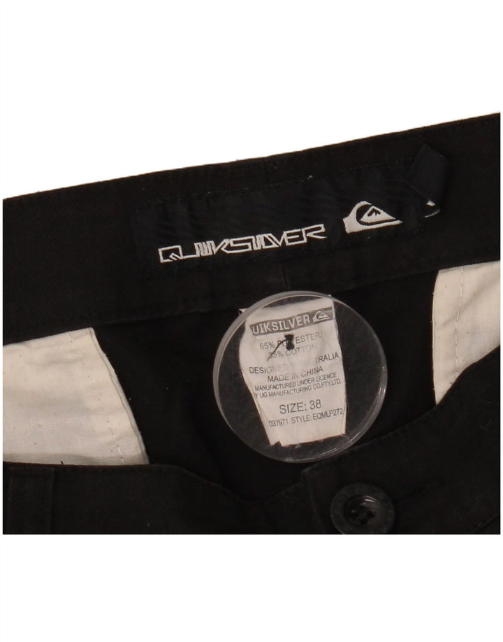 QUIKSILVER Мужские прямые брюки чинос W38 L31, черные полиэстер