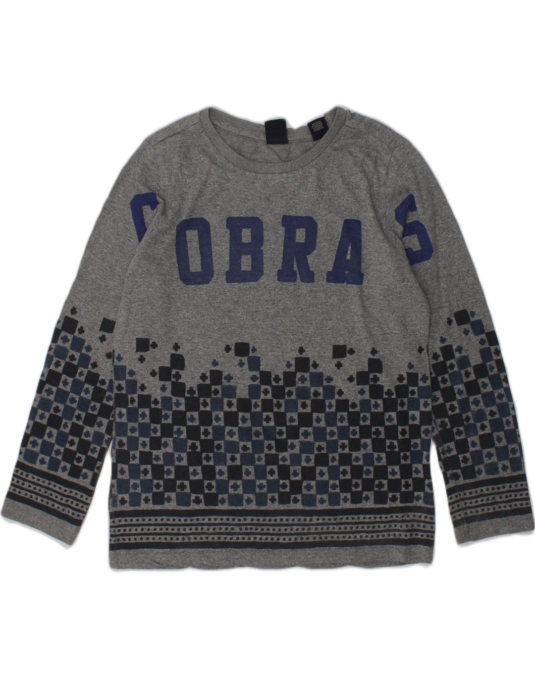 SCOTCH & SODA Girls Graphic Top Long Sleeve 5-6 Years Grey Geometric | Vintage Scotch & Soda | Thrift | Second-Hand Scotch & Soda | Used Clothing | Messina Hembry 