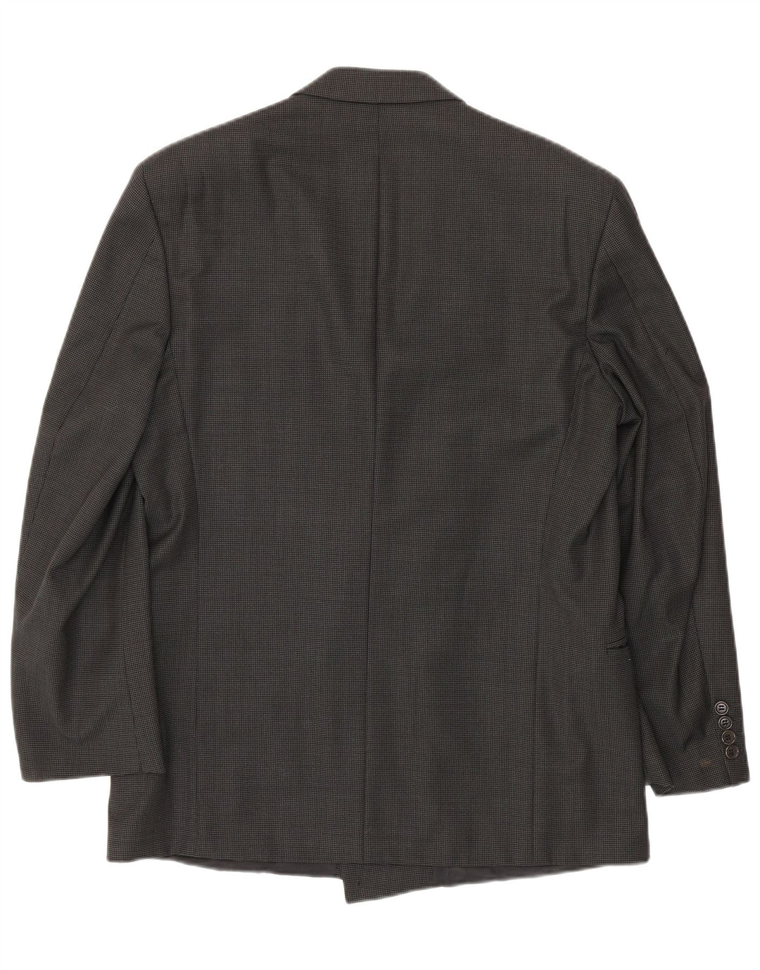 JAEGER Mens Double Breasted Blazer Jacket IT 52 XL Grey Check Wool