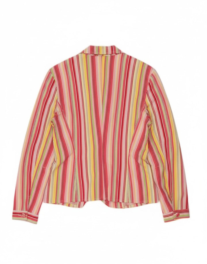 Женский укороченный пиджак Tommy Hilfiger UK 12, средний, разноцветный в полоску