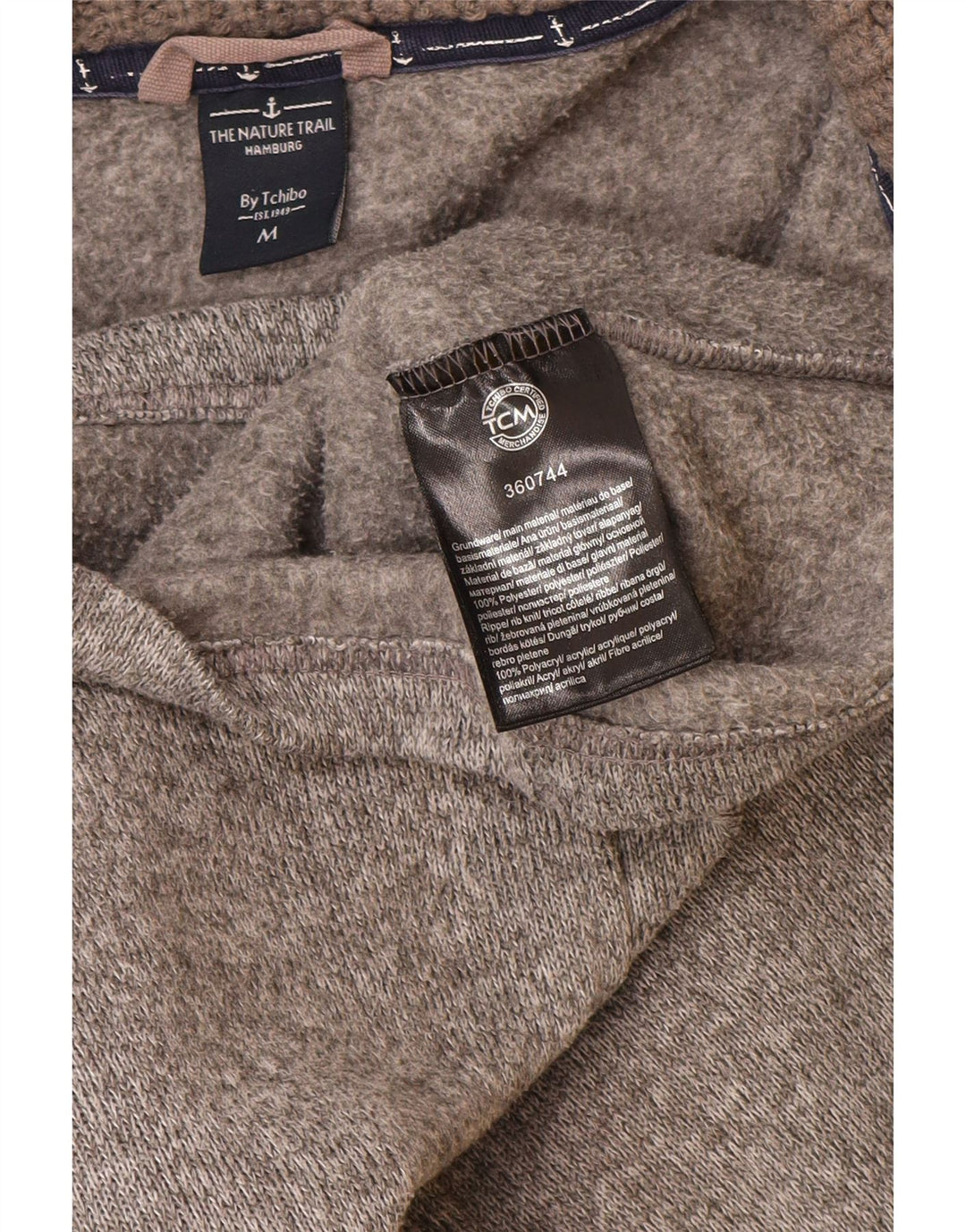 VINTAGE Женский удлиненный свитер с капюшоном на молнии UK 14, средний серый полиэстер