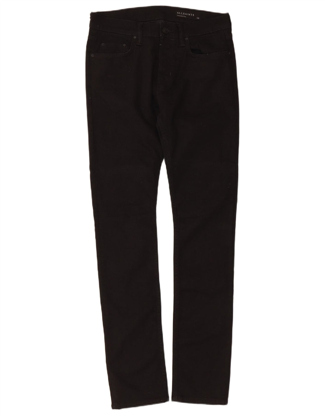 Мужские джинсы All Saints Cigarette Slim W30 L31, черные, хлопковые
