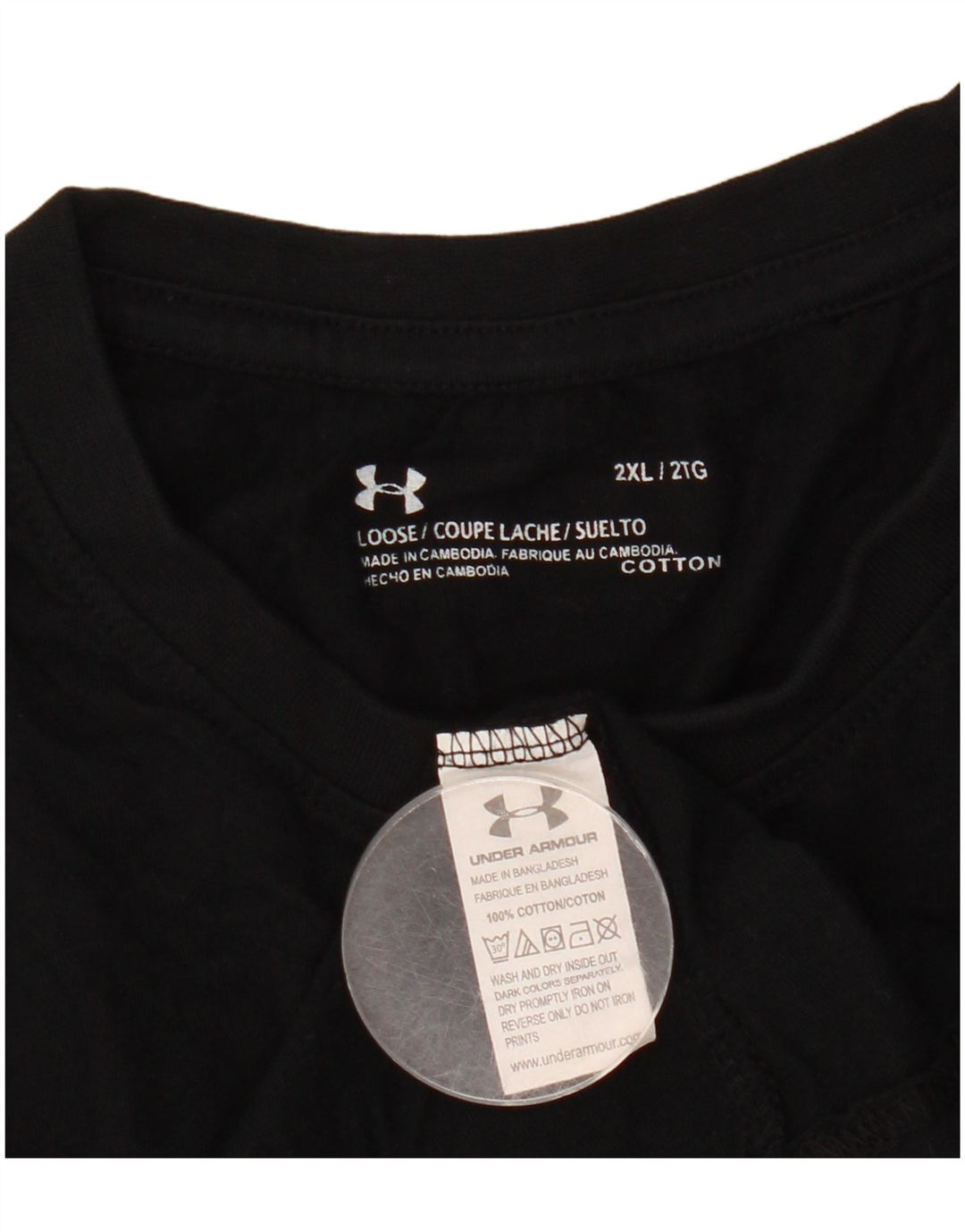 Мужская футболка Under Armour Top 2XL, черный хлопок
