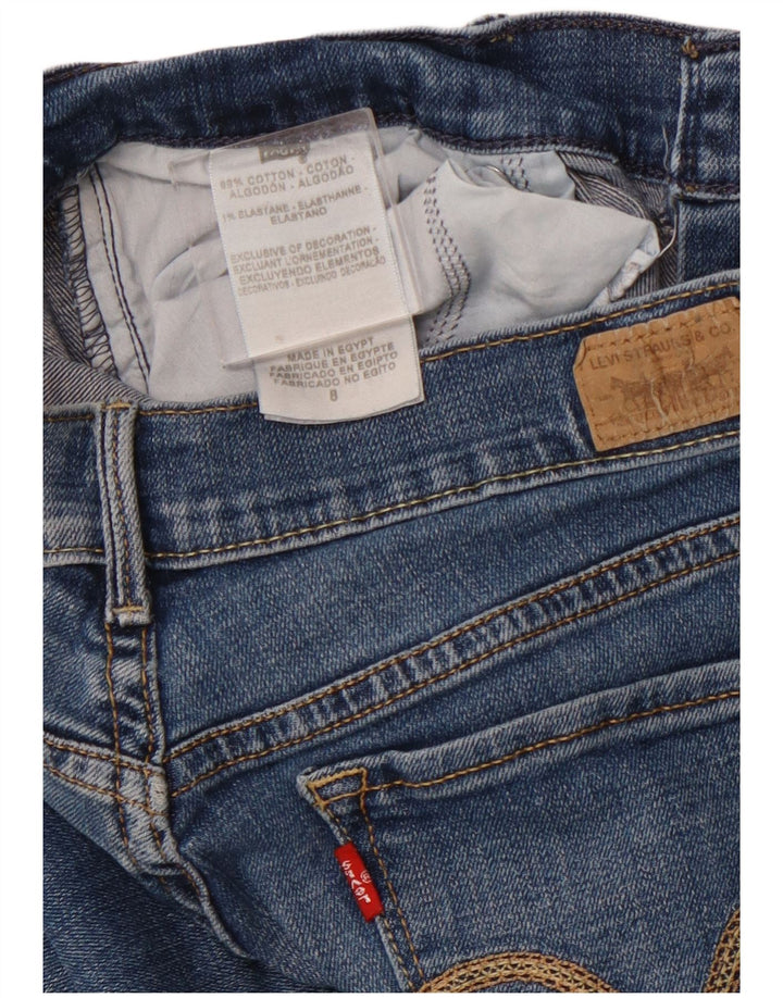 Женские джинсы-капри LEVI'S 515 США 8, средние W28 L19, синие, хлопок