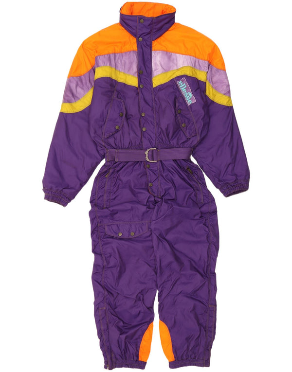 Мужской лыжный комбинезон Ellesse с капюшоном EU 50, большой фиолетовый с цветными блоками
