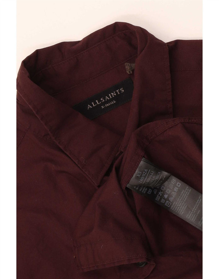 Мужская рубашка All Saints XS бордовый хлопок