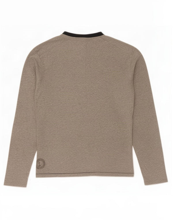 Gas Mens Graphic Top Long Sleeve Large Grey Flecked Cotton