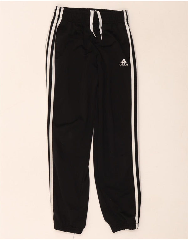 Спортивный костюм Adidas для девочек, брюки для бега, 9–10 лет, черный полиэстер