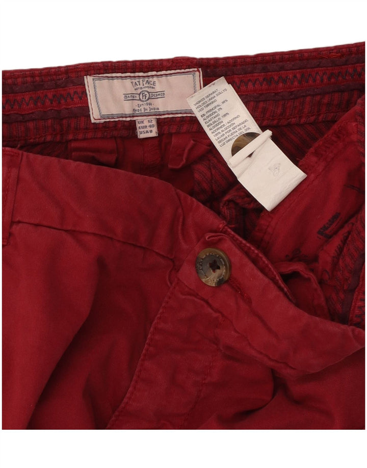 Женские прямые капри FAT FACE UK 12, средние W34 L23, красный хлопок