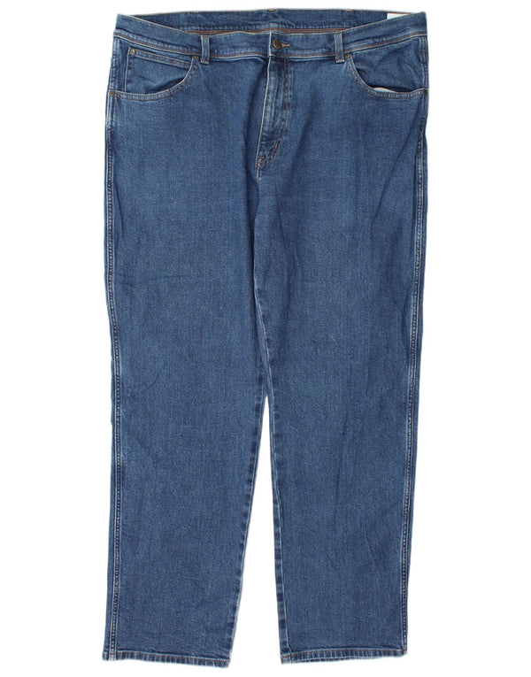 Мужские обычные прямые джинсы Wrangler W42 L32, синие, хлопок