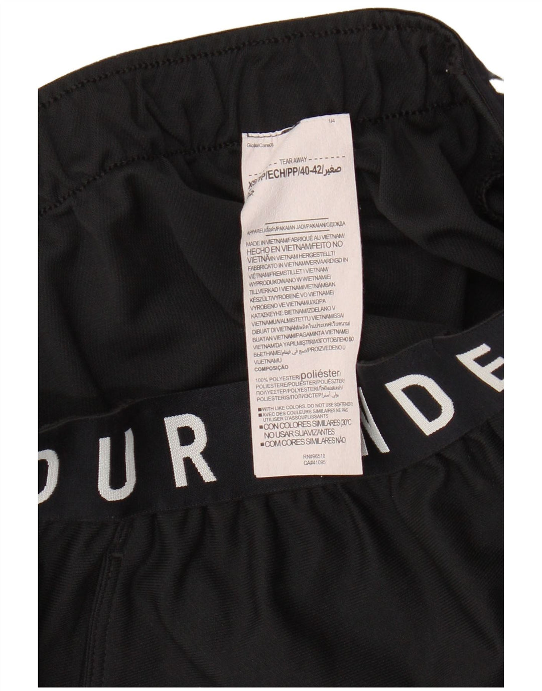 Женские спортивные шорты с графическим рисунком UNDER ARMOR UK 4 XS, черный полиэстер