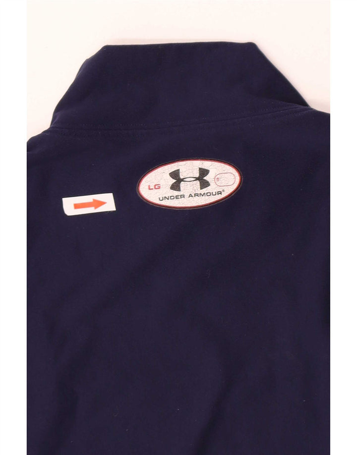 Женский топ Under Armour с длинным рукавом UK 14, большой темно-синий, нейлон