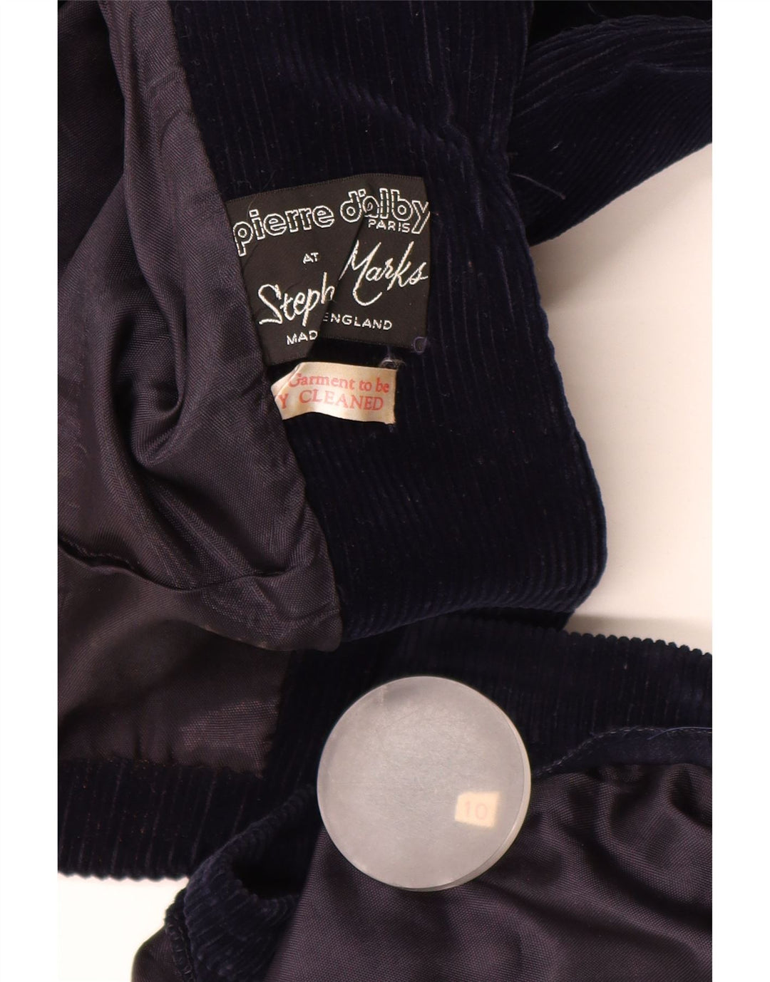 PIERRE D'ALBY Женский комплект из 2 вельветовых юбок UK 10 Small W24 Темно-синий