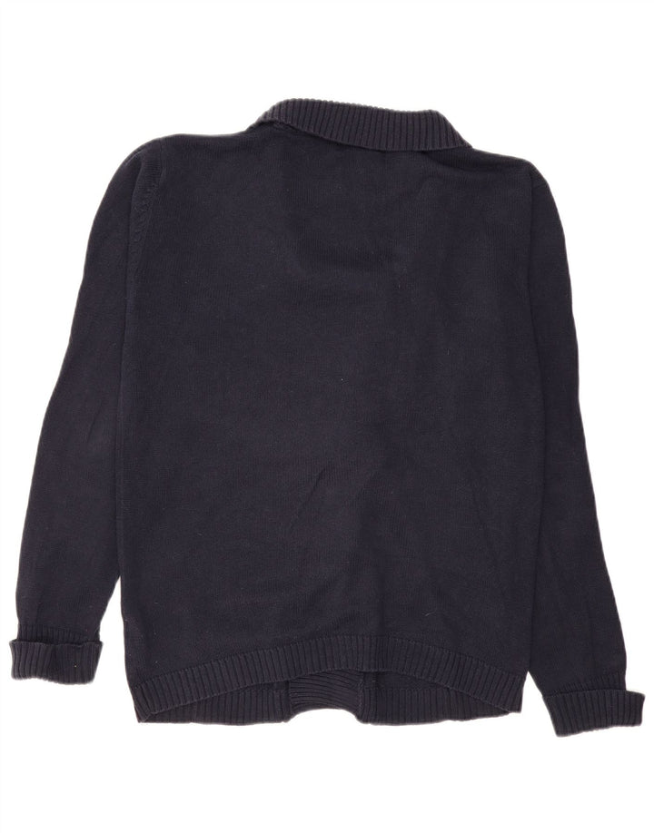 Мужской кардиган Zara, большой темно-синий хлопковый свитер