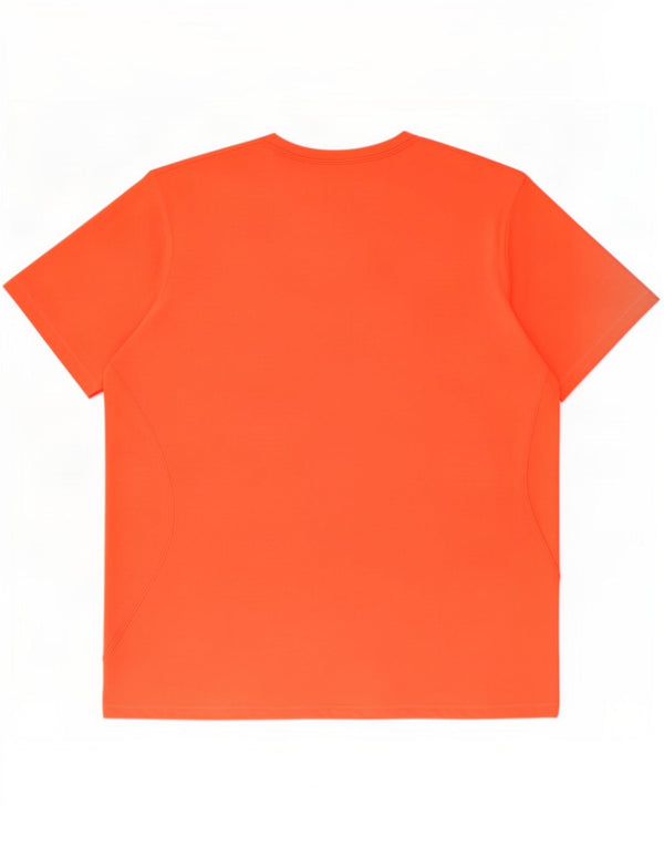 Adidas Mens Graphic T-Shirt Top XL Orange Polyester