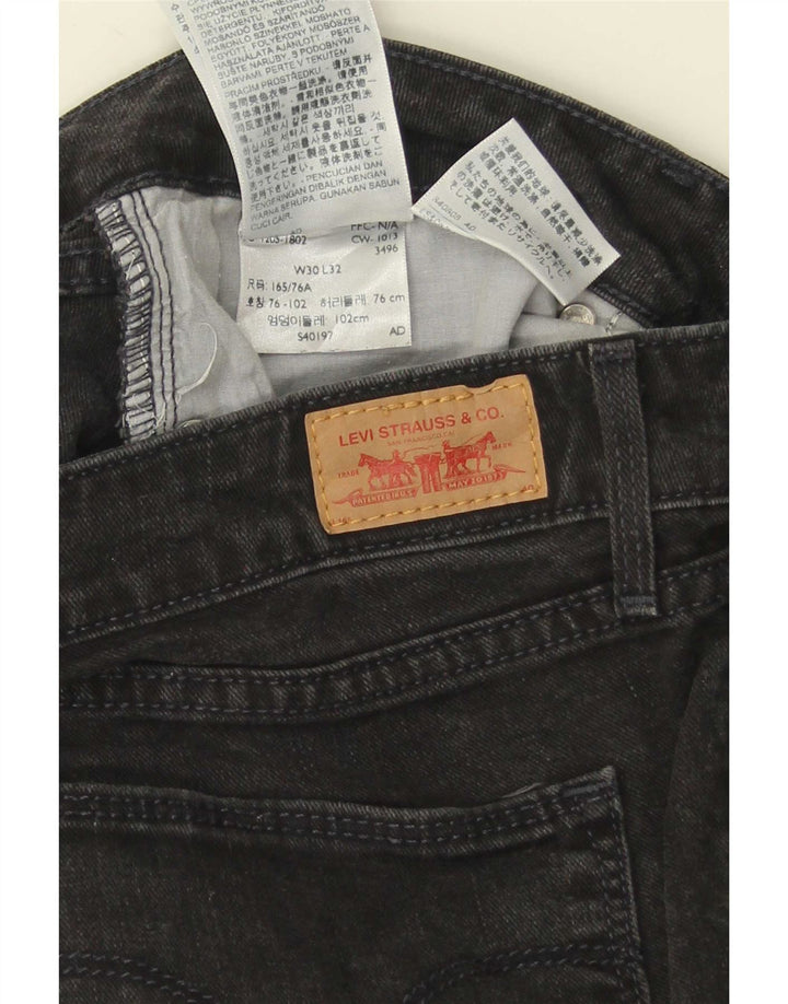 Женские джинсы скинни Levi's W30 L32, черный хлопок