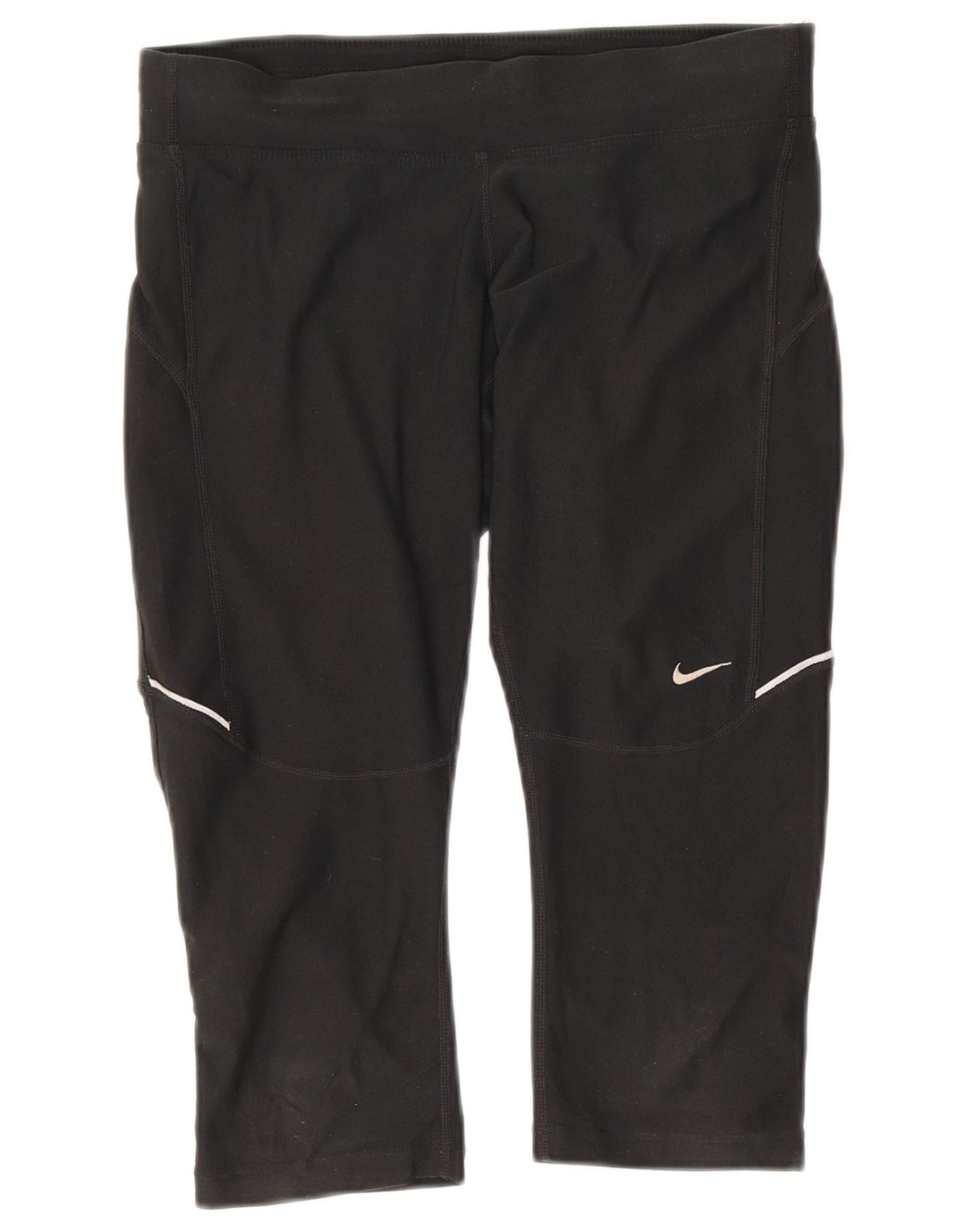 Женские леггинсы-капри Nike Dri Fit UK 10, маленькие черные из полиэстера