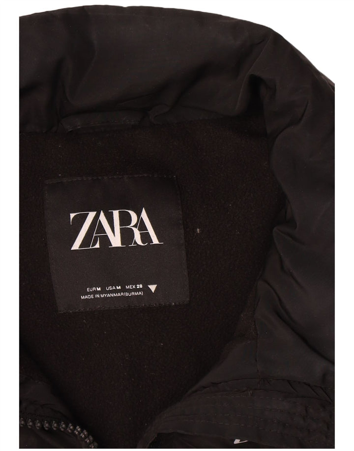Женский утепленный жилет Zara UK 14, средний черный полиэстер