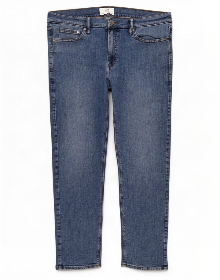 Мужские узкие джинсы Marks & Spencer W36 L29 синие, хлопок