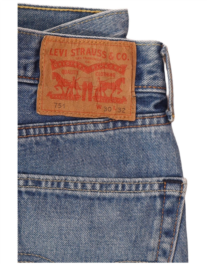 Мужские прямые джинсы Levi's 751 W30 L32 синие, хлопок