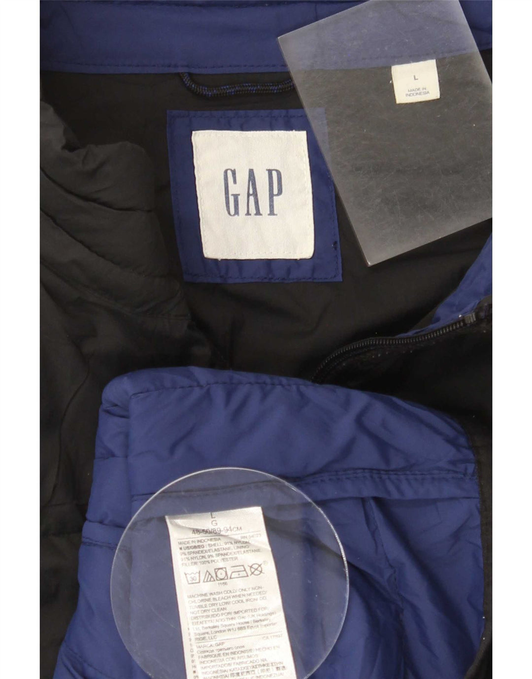 Женская стеганая куртка Gap UK 16, большой черный нейлон