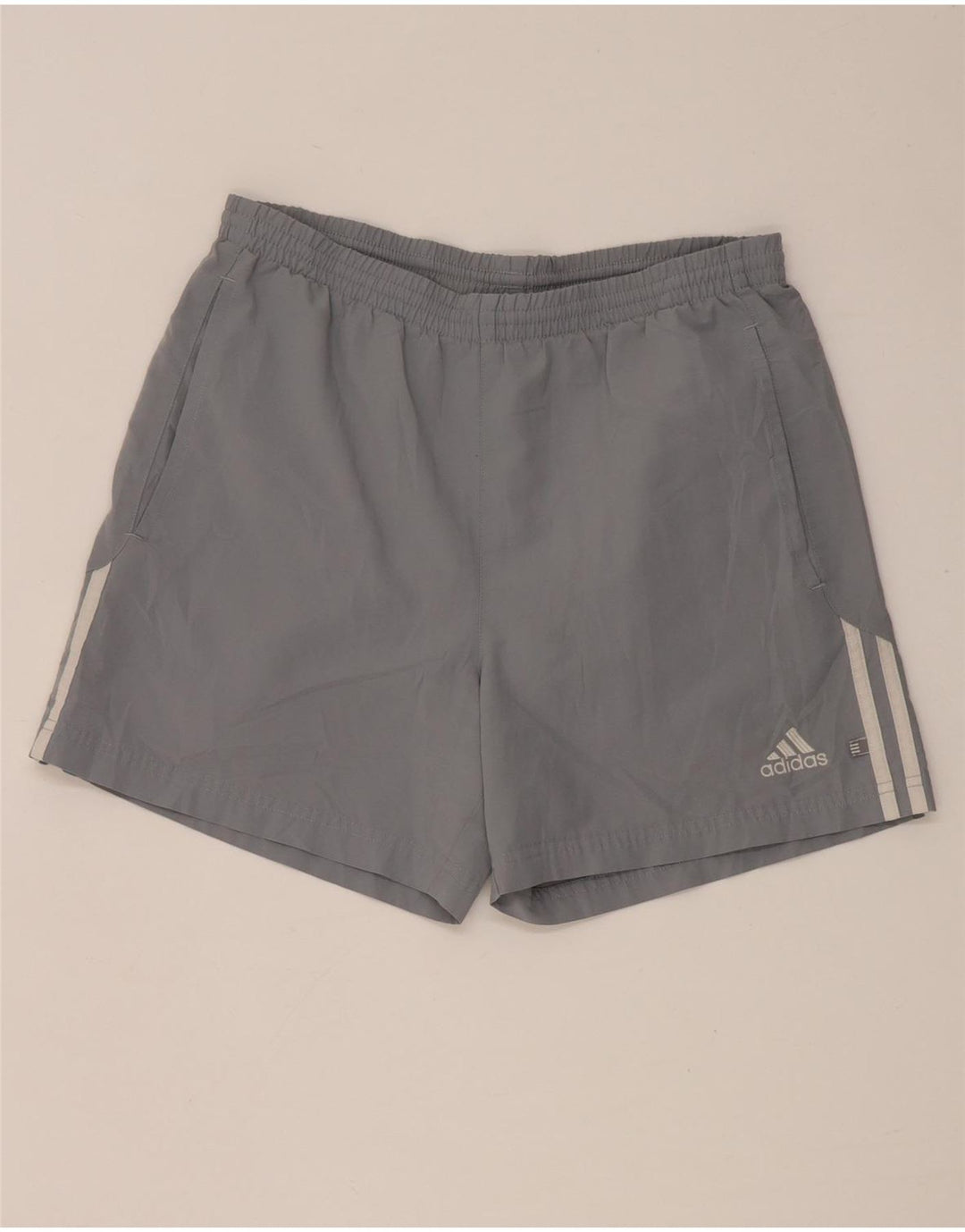 Мужские спортивные шорты Adidas, маленький серый полиэстер