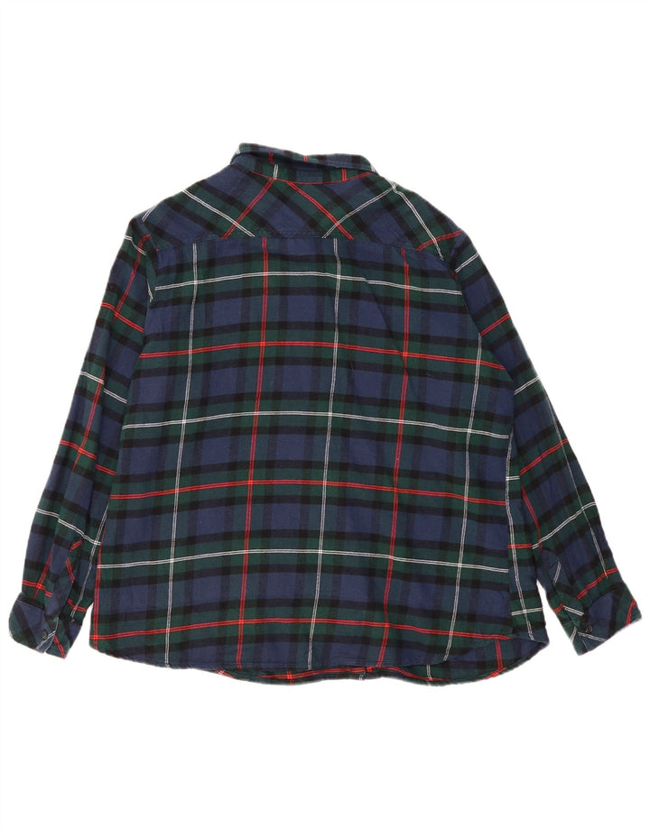 DICKIES Женская фланелевая рубашка оверсайз UK 18 XL Темно-синяя клетка