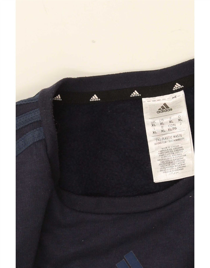 Мужская толстовка Adidas Jumper XL темно-синего цвета из полиэстера