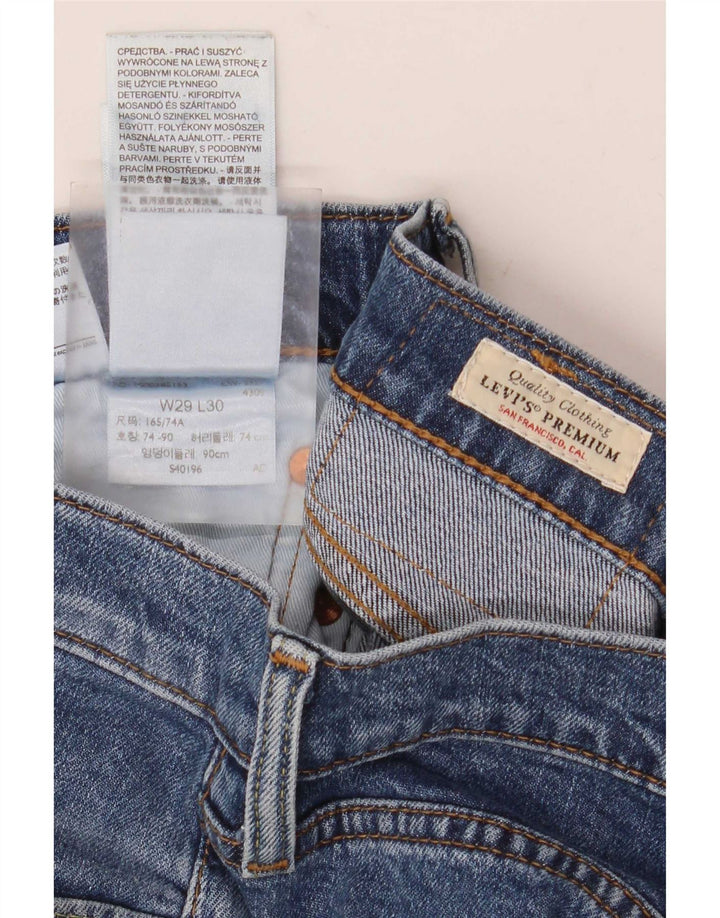Мужские узкие джинсы Levi's W29 L30 синие, хлопок