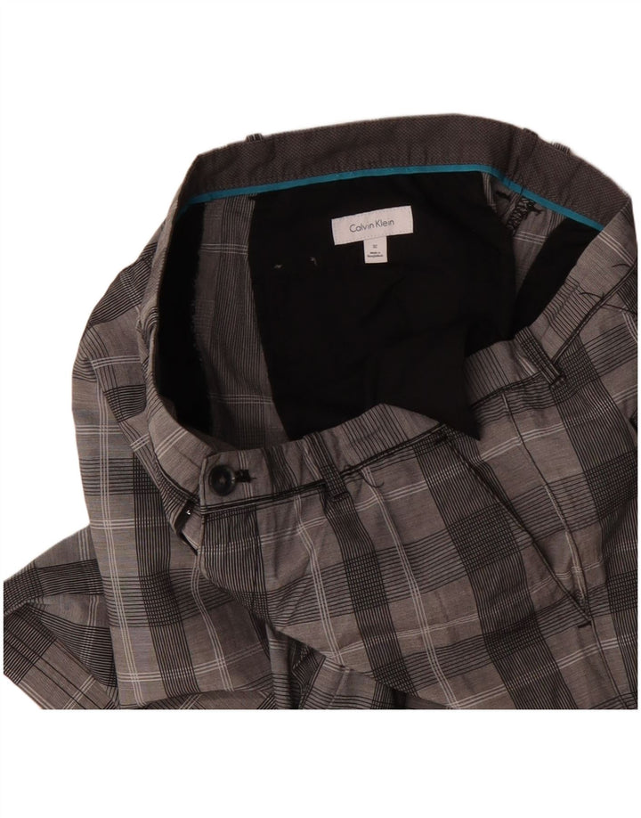 Мужские шорты чинос Calvin Klein W32, хлопковые серые в клетку среднего размера