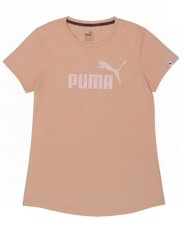 Puma Womens Graphic T-Shirt Top UK 14 Large Pink Cotton