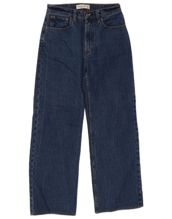 Женские свободные джинсы с высокой посадкой Abercrombie & Fitch США 2 XS W26 L27 Синие 90-е годы