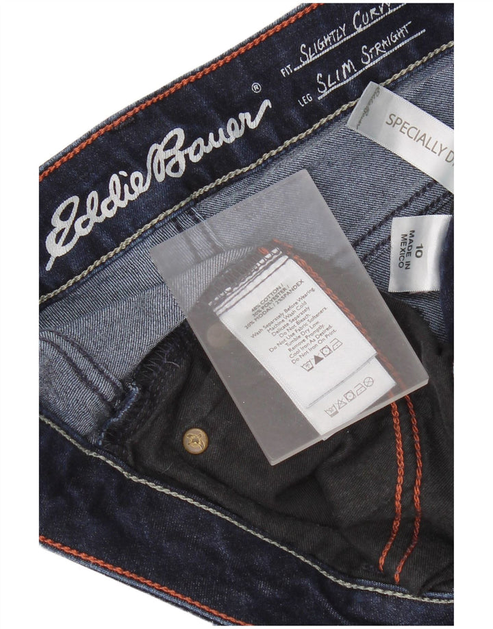 Женские прямые джинсы Eddie Bauer, США 10, большие W30 L31, темно-синие