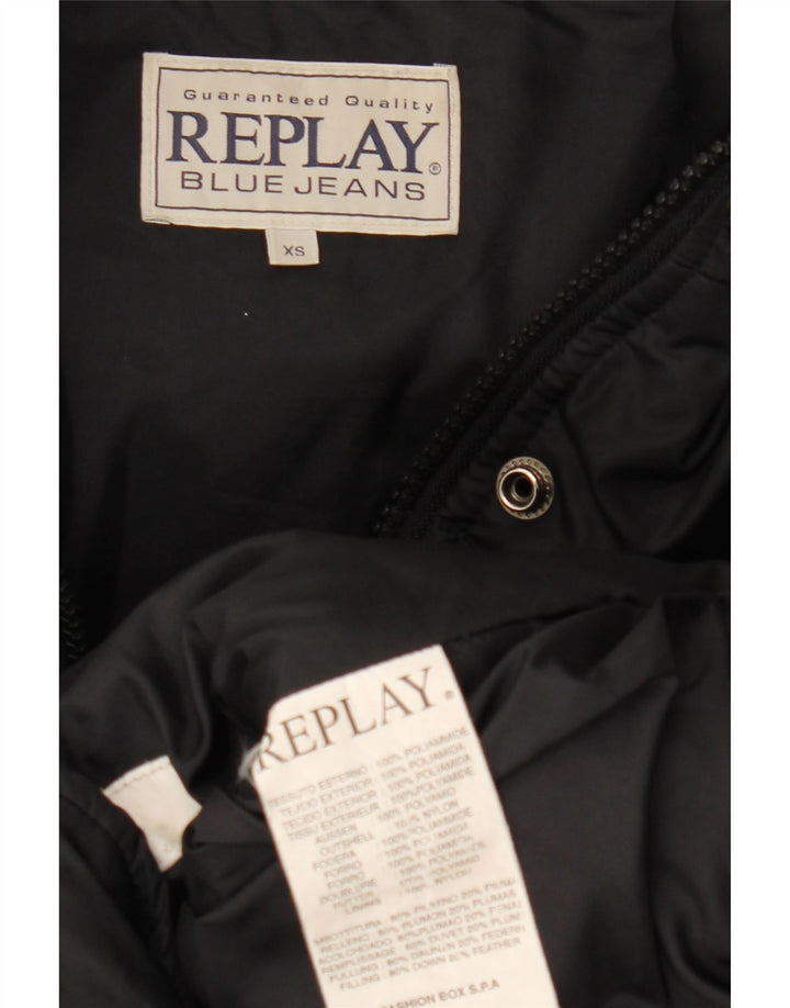 Женский пуховик оверсайз Replay UK 6 XS, черный полиамид
