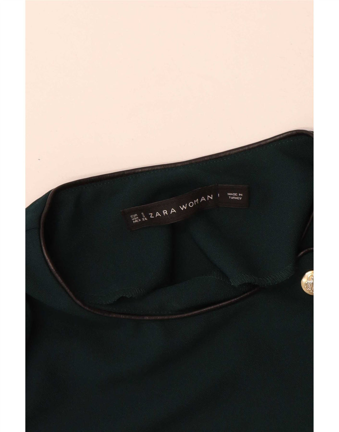 Женское платье-футляр Zara с длинным рукавом UK 10, маленькое зеленое полиэстер
