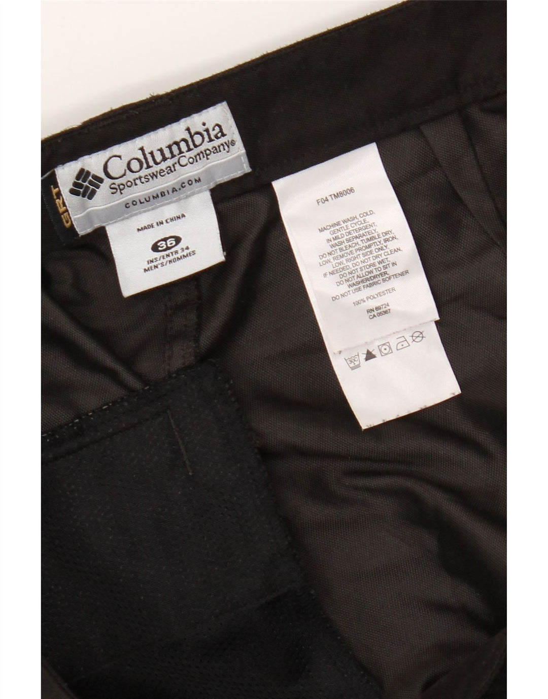 Мужские прямые брюки-карго Columbia W36 L33 коричневые из полиэстера