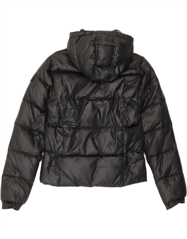 GEOX Womens Hooded Padded Jacket UK 8 Small  Black Polyamide Vintage Geox and Second-Hand Geox from Messina Hembry 