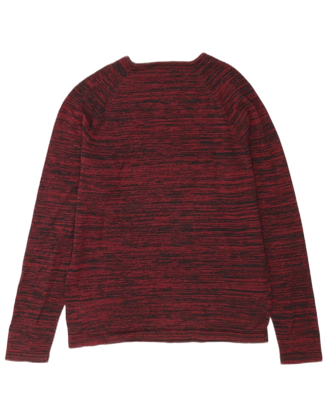 Мужской джемпер с круглым вырезом Jack & Jones, средний бордовый в полоску