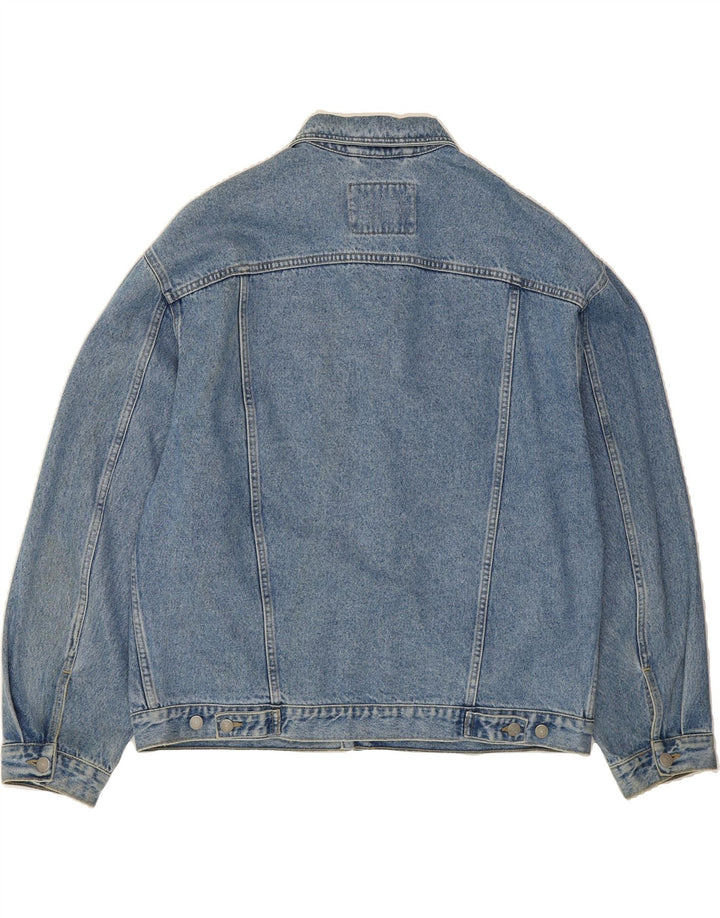 H.I.S Mens Denim Jacket UK 40 Large Blue Cotton Vintage H.I.S and Second-Hand H.I.S from Messina Hembry 