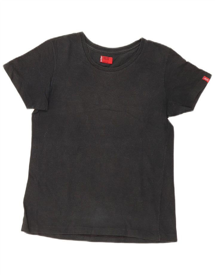 LEVI'S Girls T-Shirt Top 12-13 Years Medium Black Cotton