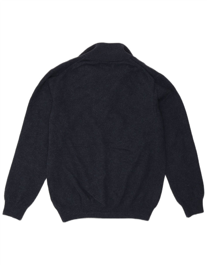 Джемпер с воротником на молнии Gant для мальчиков 15–16 лет, большой темно-синий из овечьей шерсти