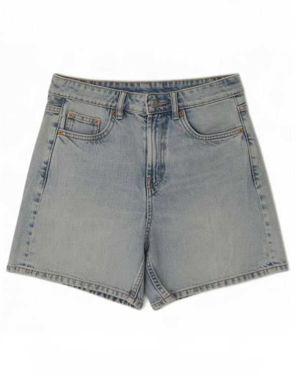 Женские джинсовые шорты свободного кроя с высокой талией Zara EU 36 XS W26, синие, хлопок