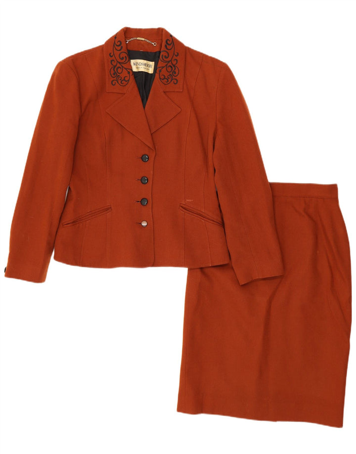 Windsmoor Женский комплект из двух предметов с юбкой оверсайз, Великобритания, 8 маленьких размеров, W26, коричневый, новая шерсть