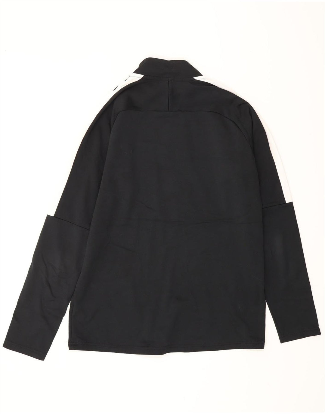 Мужской пуловер с воротником на молнии NIKE Dri Fit, спортивный костюм среднего размера, черный с цветными блоками