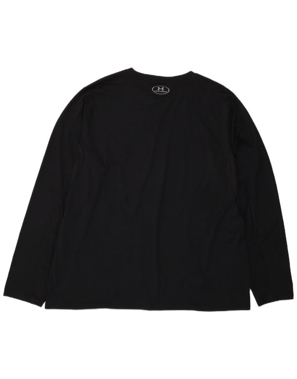 Мужской топ Under Armour Heat Gear с длинным рукавом 3XL, черный полиэстер