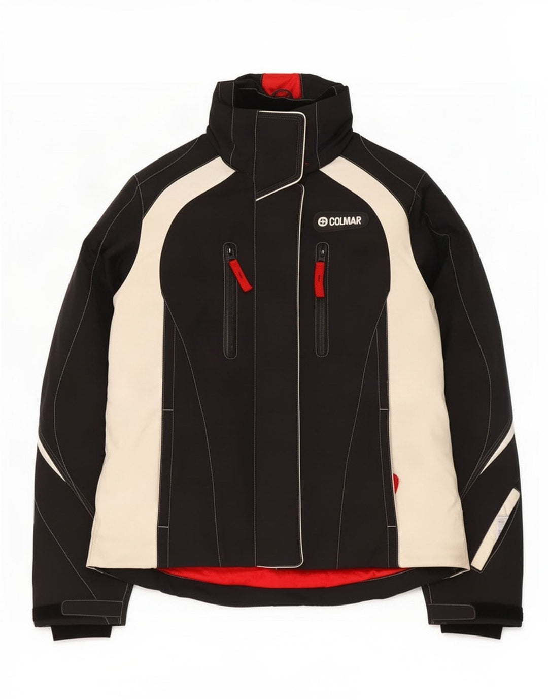 Женская лыжная куртка Colmar IT 48 XL черная из полиамида с цветными блоками